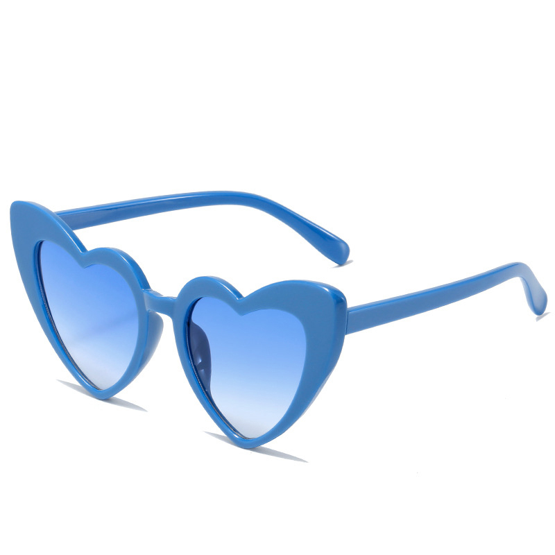 Fashion Blue Frame Double Blue Film Ac Love Sunglasses