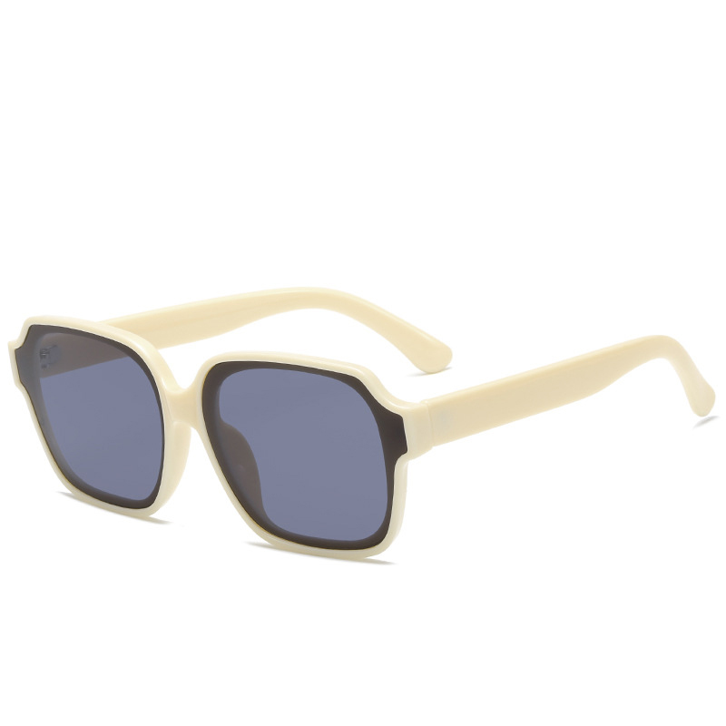 Fashion Off-white Frame Gray Piece Ac Polygon Large Frame Sunglasses
