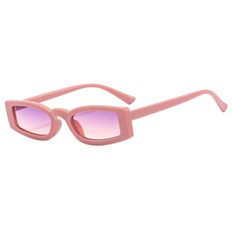 Fashion Pink Framed Purple Pink Tablets Square Small Frame Sunglasses