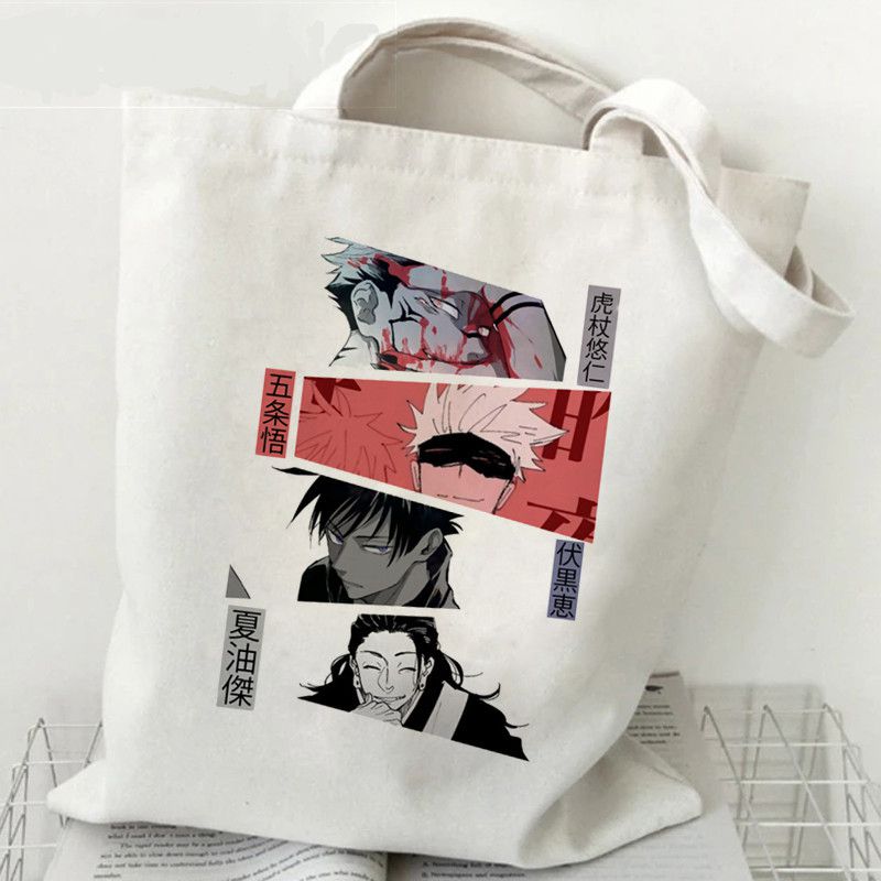 Fashion I Canvas Printed Anime Character Large Capacity Shoulder Bag