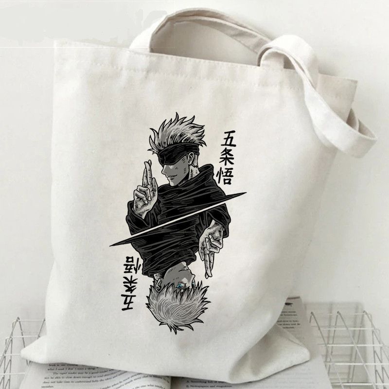Fashion M Canvas Printed Anime Character Large Capacity Shoulder Bag