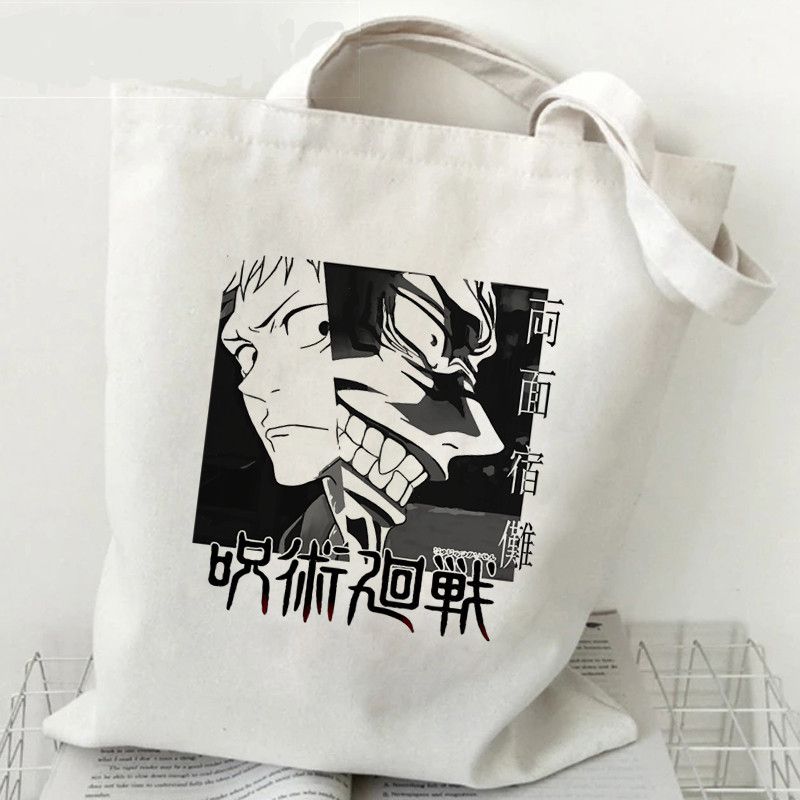 Fashion Q Canvas Printed Anime Character Large Capacity Shoulder Bag