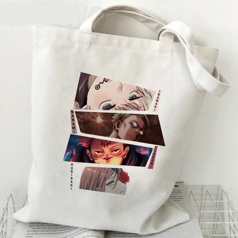 Fashion W Canvas Printed Anime Character Large Capacity Shoulder Bag