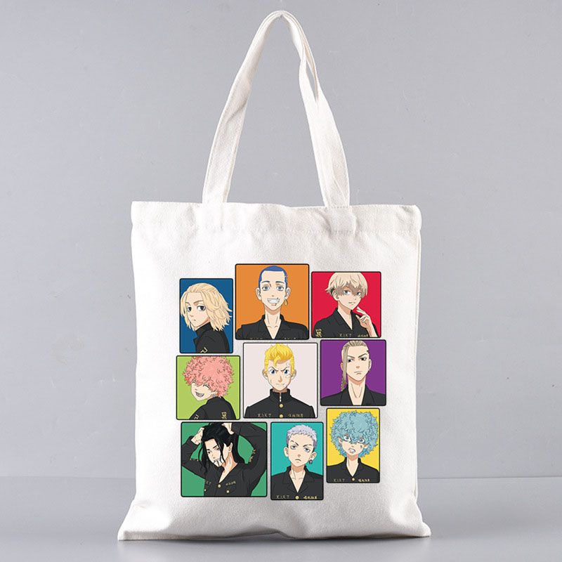 Fashion D Canvas Printed Anime Character Large Capacity Shoulder Bag