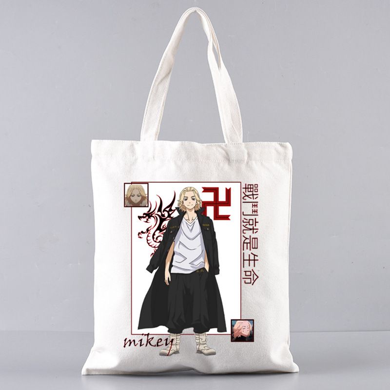 Fashion H Canvas Printed Anime Character Large Capacity Shoulder Bag