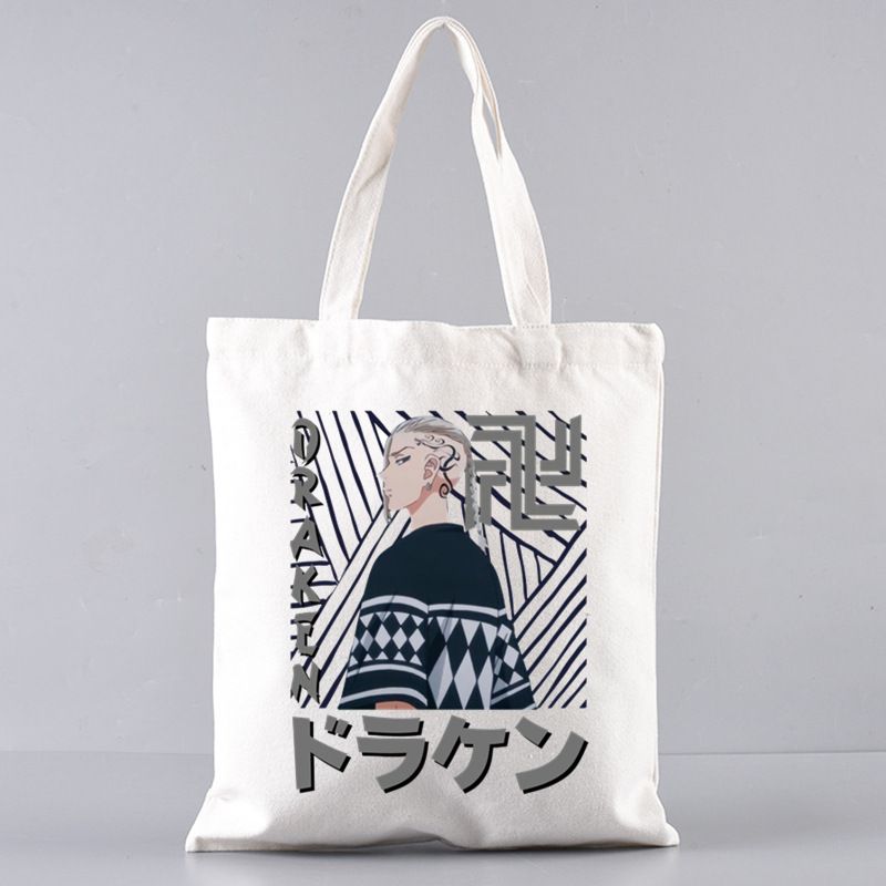 Fashion J Canvas Printed Anime Character Large Capacity Shoulder Bag