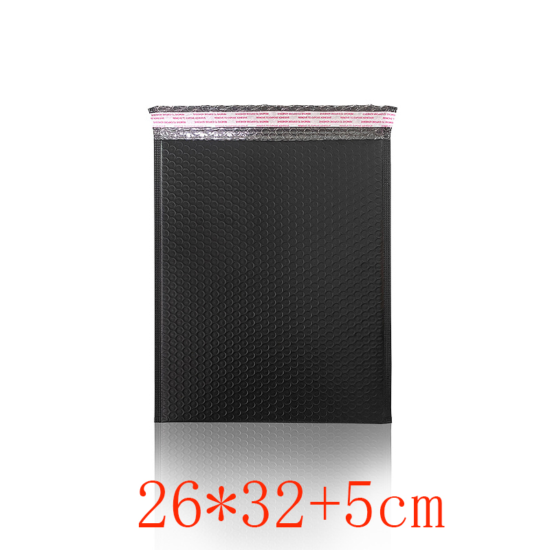 Fashion Width 26*32 Length + 5 Seals 240 Black Bubble Bags Per Box Pe Bubble Square Packaging Bag (single)