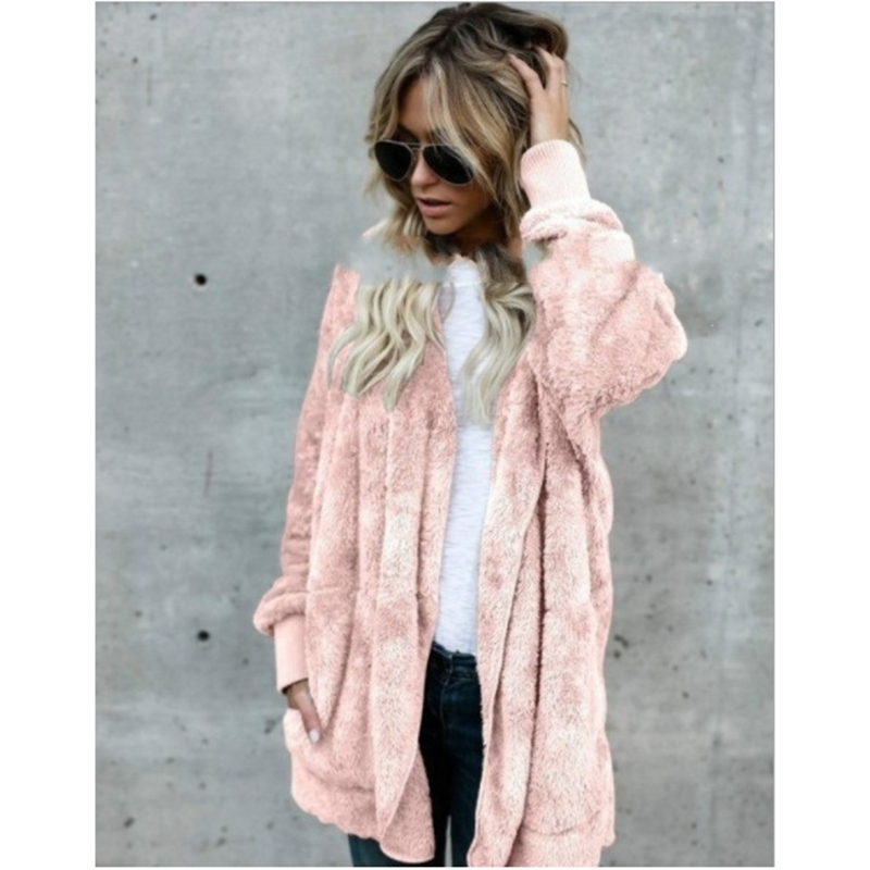 Fashion Pink Maomao Top Reversible Coat