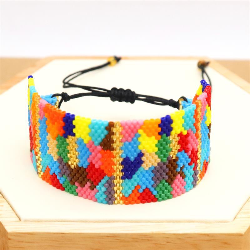 Fashion 1 Rice Beads Woven Geometric Bracelet