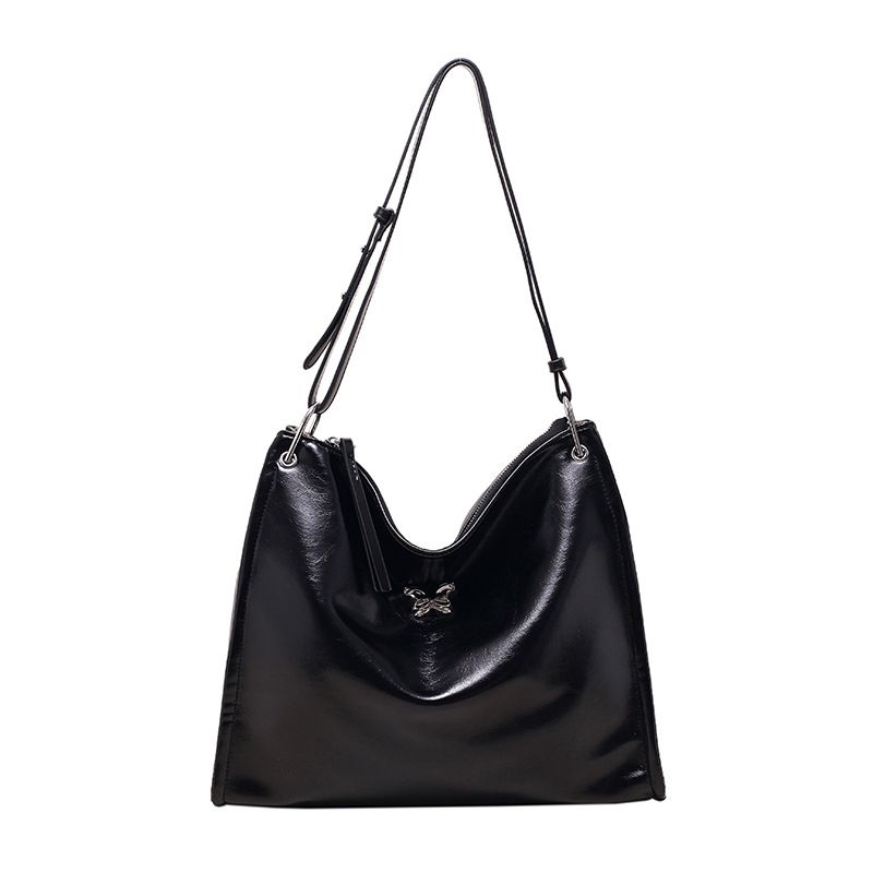 Fashion Black Pu Butterfly Large Capacity Shoulder Bag
