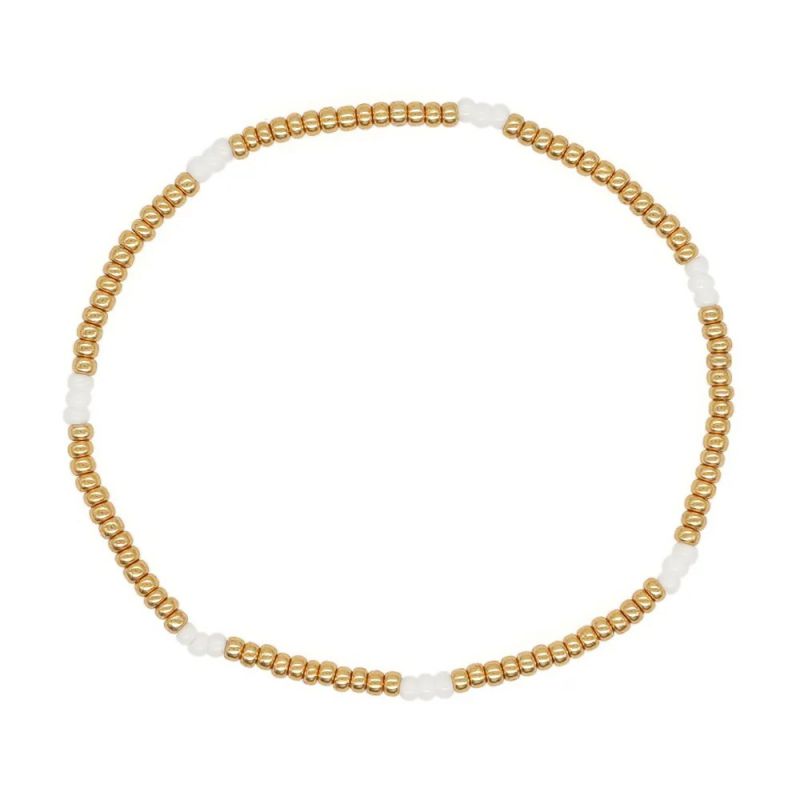 Fashion Golden 4 Pearl Beaded Braided Bracelet