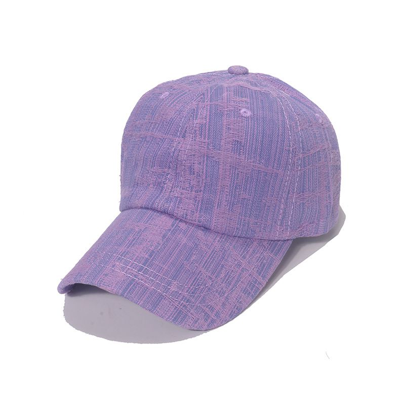 Fashion Purple Cotton Line Baseball Cap