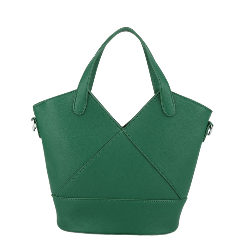 Fashion Green Pu Large Capacity Crossbody Bag