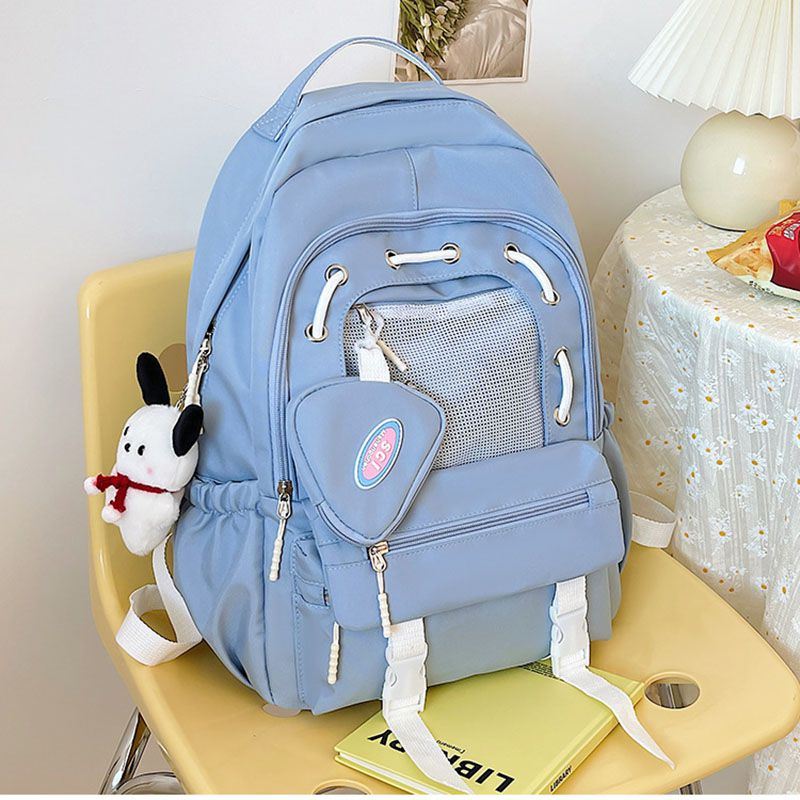 Fashion Blue Plus Pendant Large Capacity Backpack