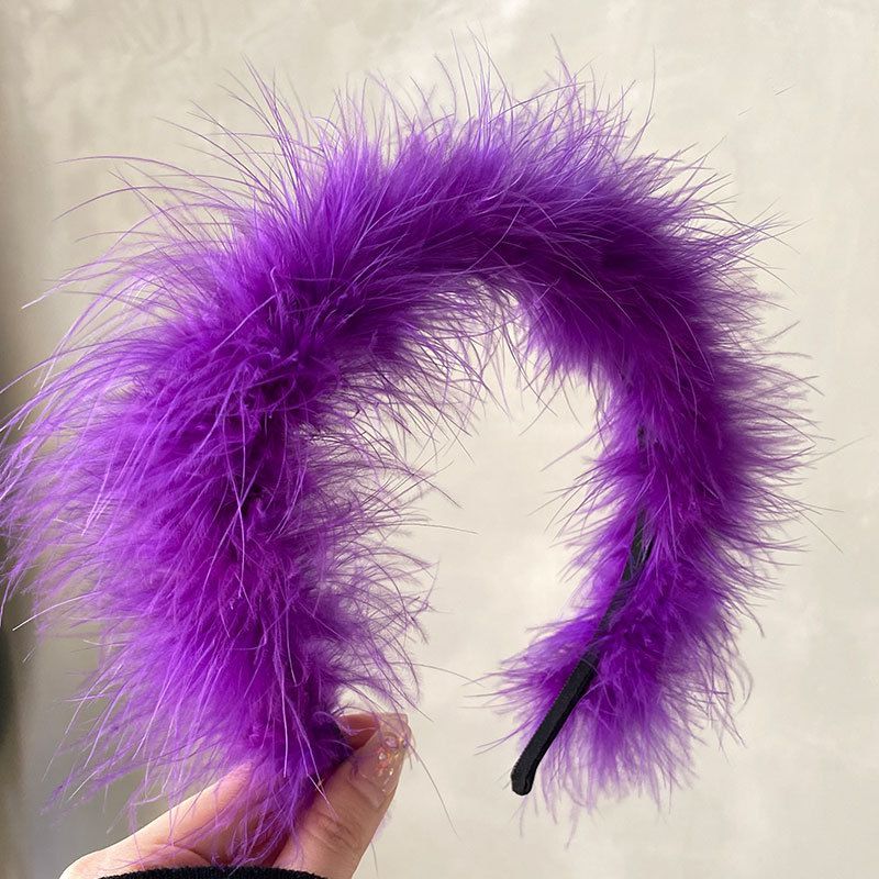 Fashion 6# Purple [heavy Version] Plush Thin Edge Headband