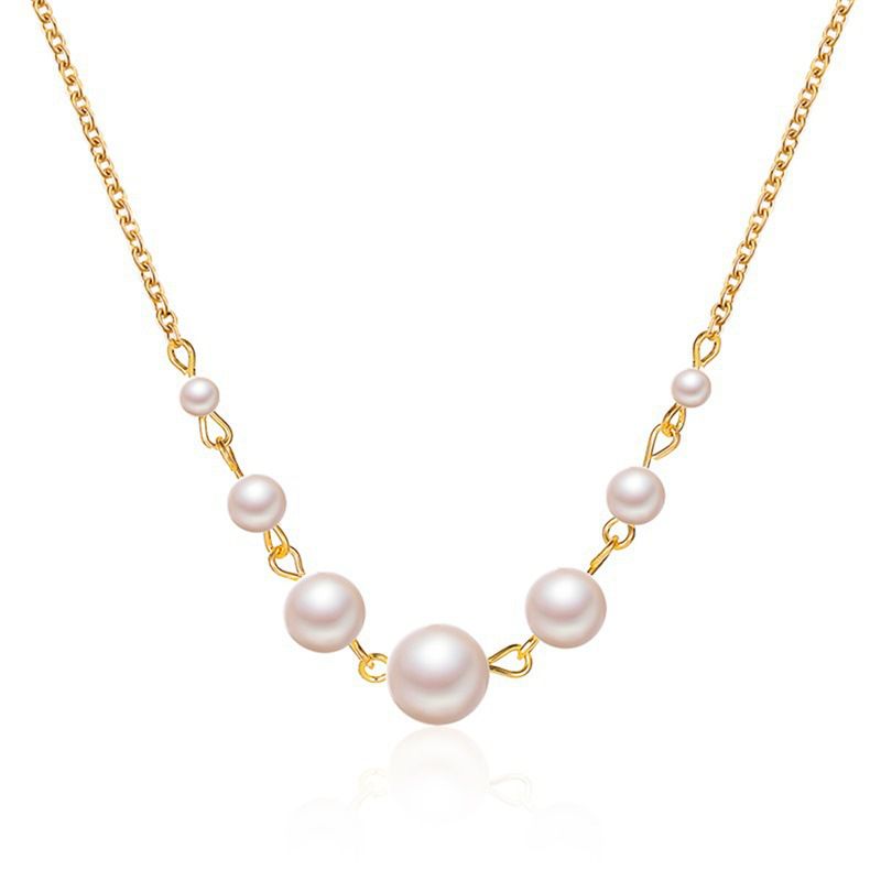 Fashion 20# Alloy Pearl Bead Necklace