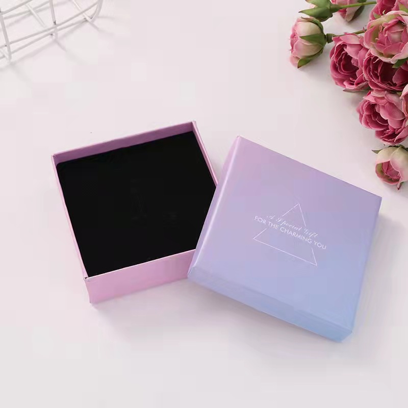 Fashion Gradient Pink Bracelet/necklace/ring Gift Box Square Jewelry Packaging Box
