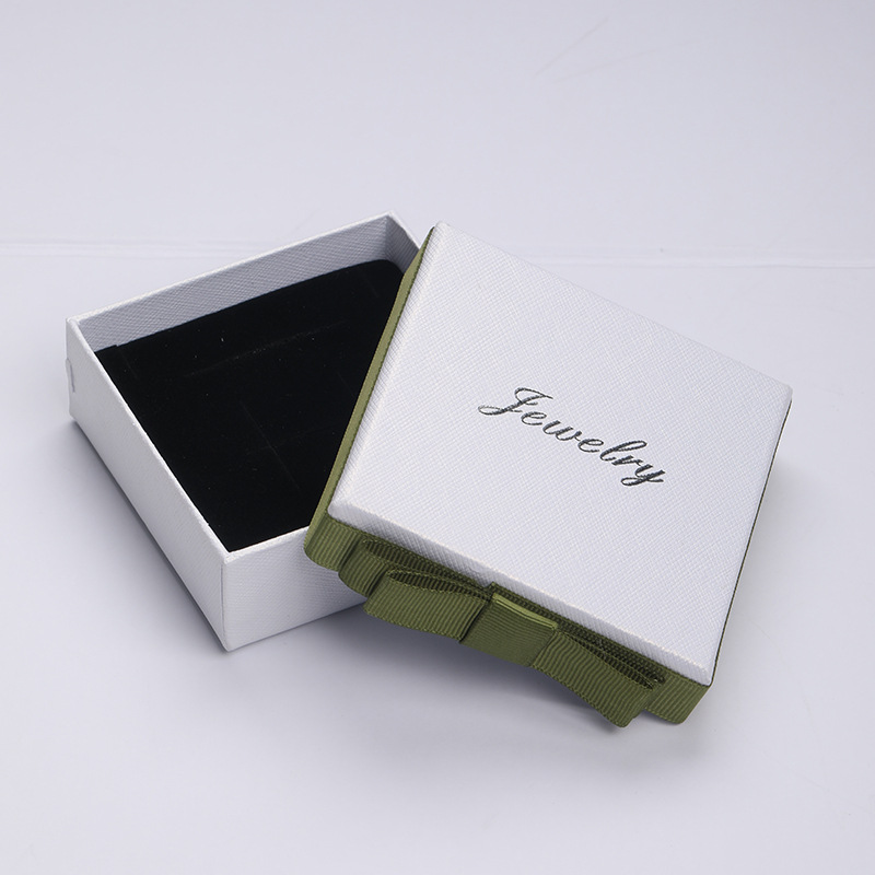 Fashion White Bow Gift Box (with White Handbag) Square Jewelry Packaging Box