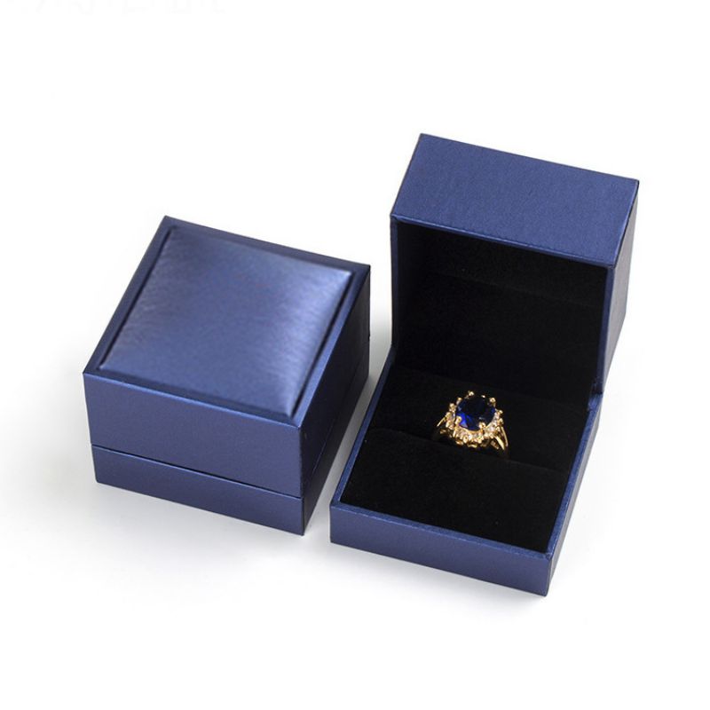 Fashion Blue High-end Ring Gift Box Square Jewelry Packaging Box