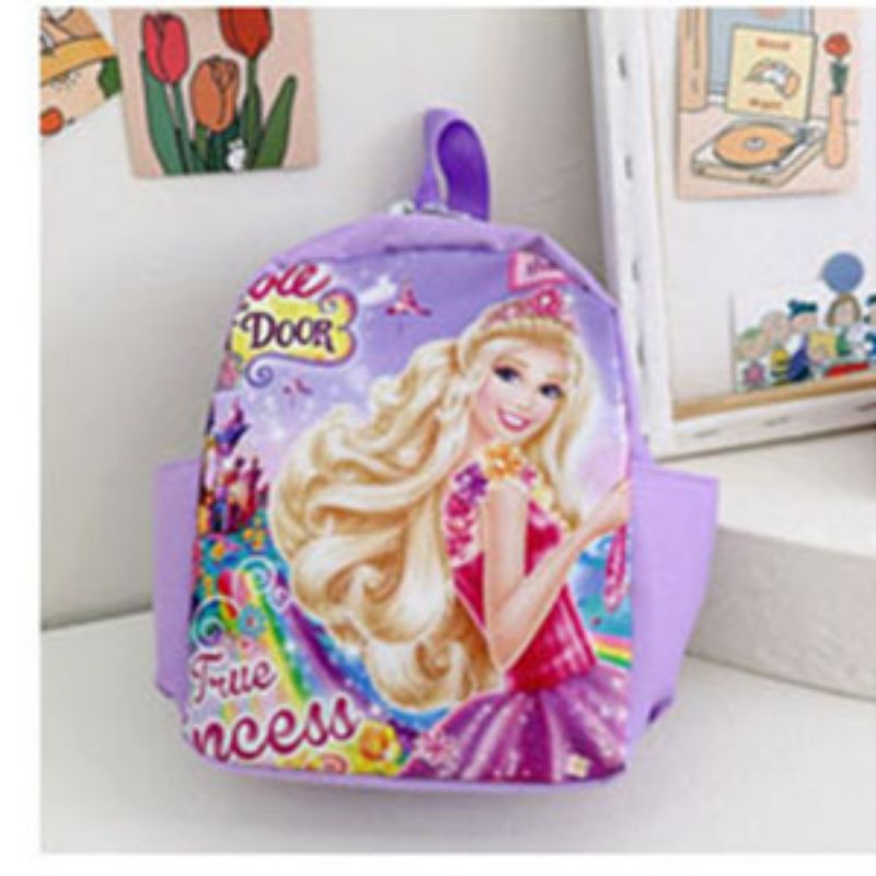 Fashion Purple Girl Nylon Printed Large Capacity Children's Backpack