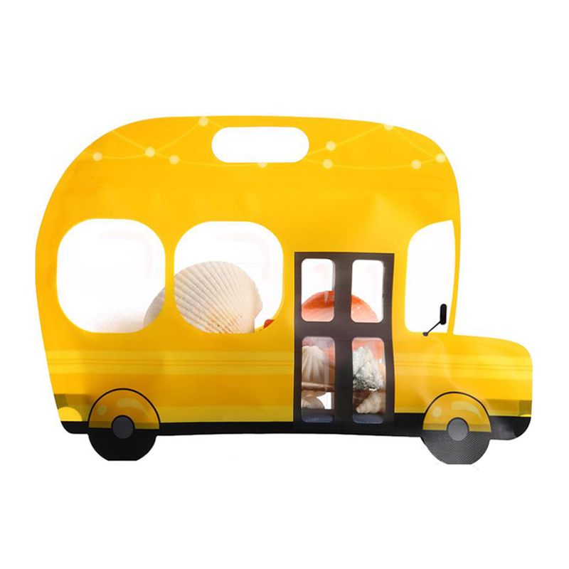 Fashion Car (yellow) (minimum Batch Of 50) Plastic Geometric Cartoon Ziplock Gift Bag
