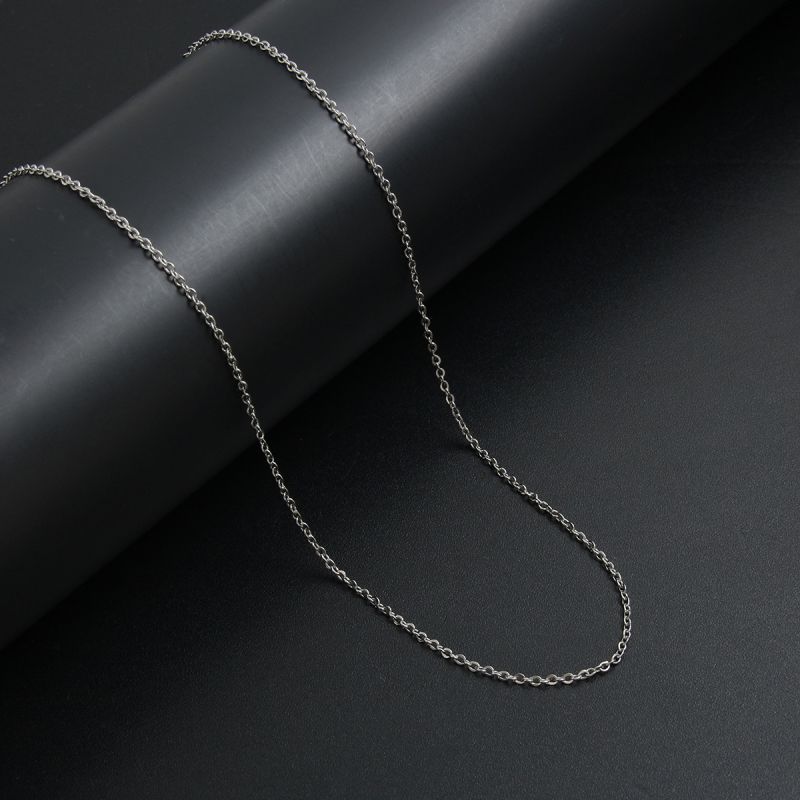 Fashion Steel Color 0.15*50cm Np02-4 Stainless Steel Geometric Chain Necklace