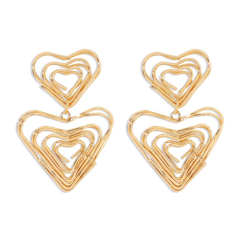 Fashion 14# Alloy Diamond Love Earrings
