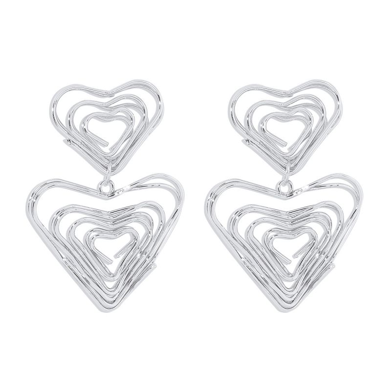 Fashion 15# Alloy Diamond Love Earrings