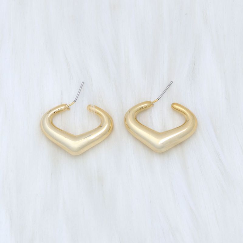 Fashion Electroplating Special-shaped C-gold Acrylic Geometric Earrings