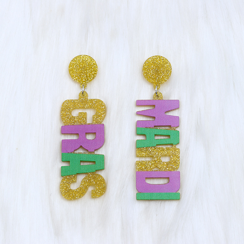 Fashion Ab Letters Acrylic Letter Earrings