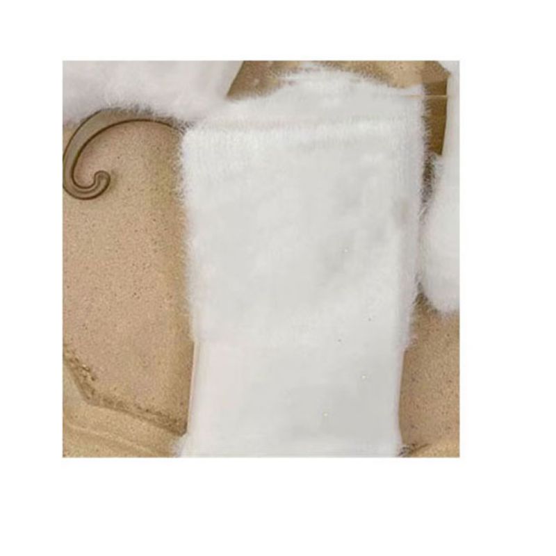 Fashion Solid White Socks Coral Fleece Mid-calf Socks