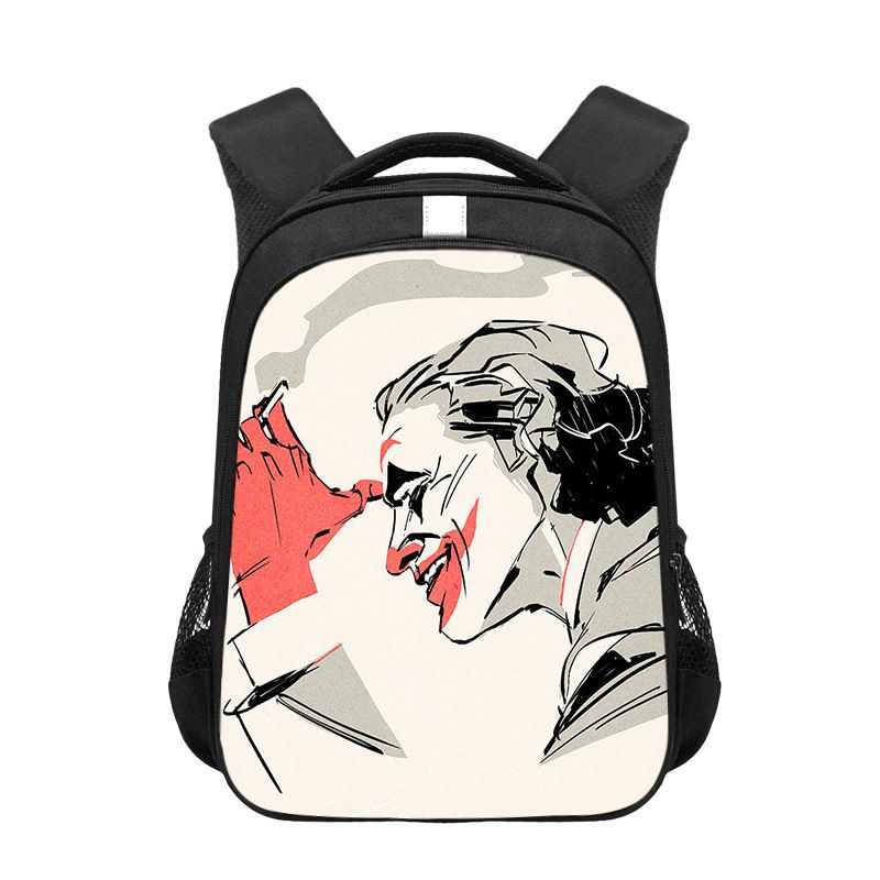 Fashion 20# Polyester Printed Large Capacity Backpack