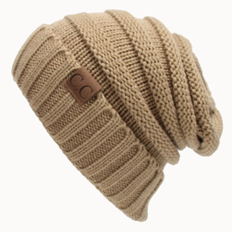 Fashion Camel Knitted Label Beanie