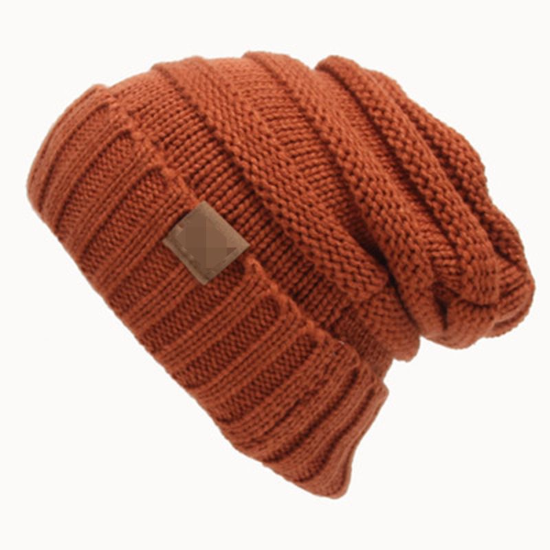 Fashion Rust Knitted Label Beanie