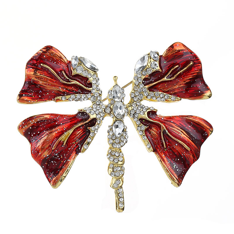 Fashion Twenty One# Alloy Diamond Dragonfly Brooch
