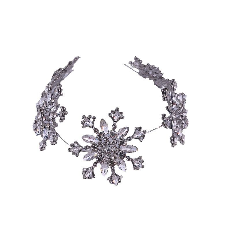 Fashion Silver Rhinestone Snowflake Headband