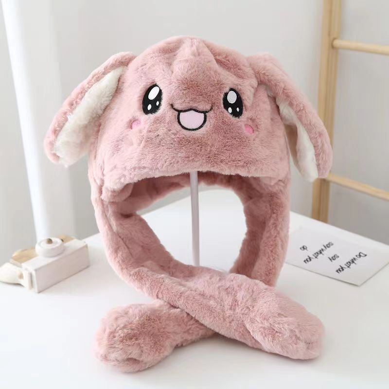Fashion Douyin Hat Fan Rabbit Ears Moving Scarf Integrated Hoodie