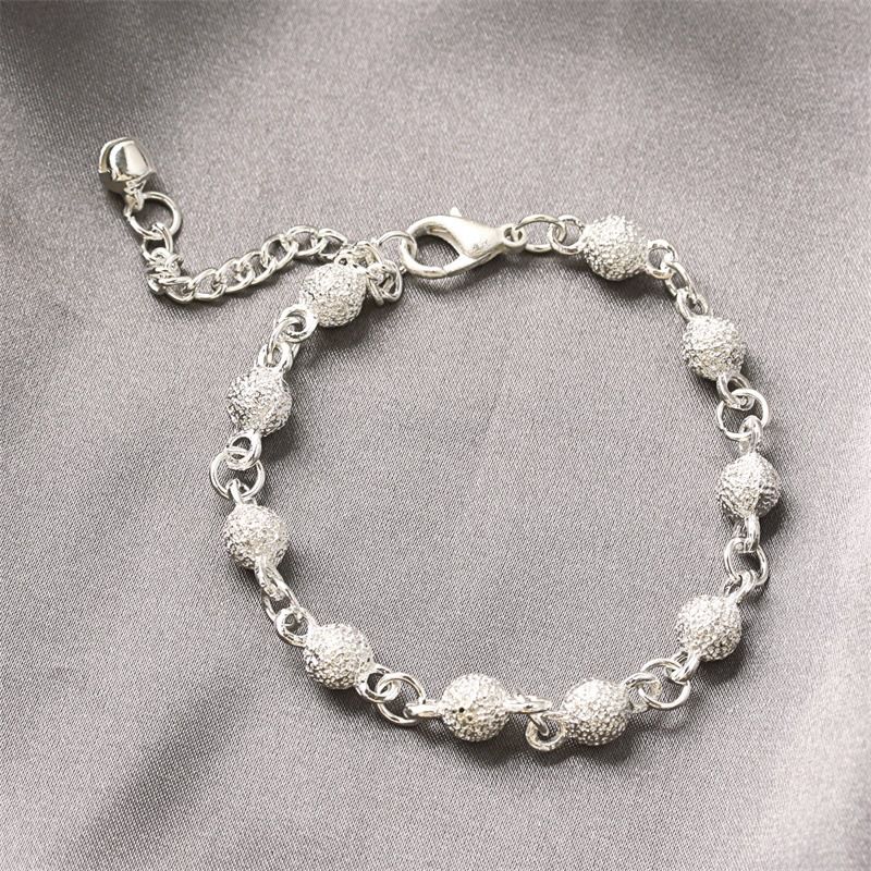 Fashion Silver 0969 Metal Geometric Ball Bracelet
