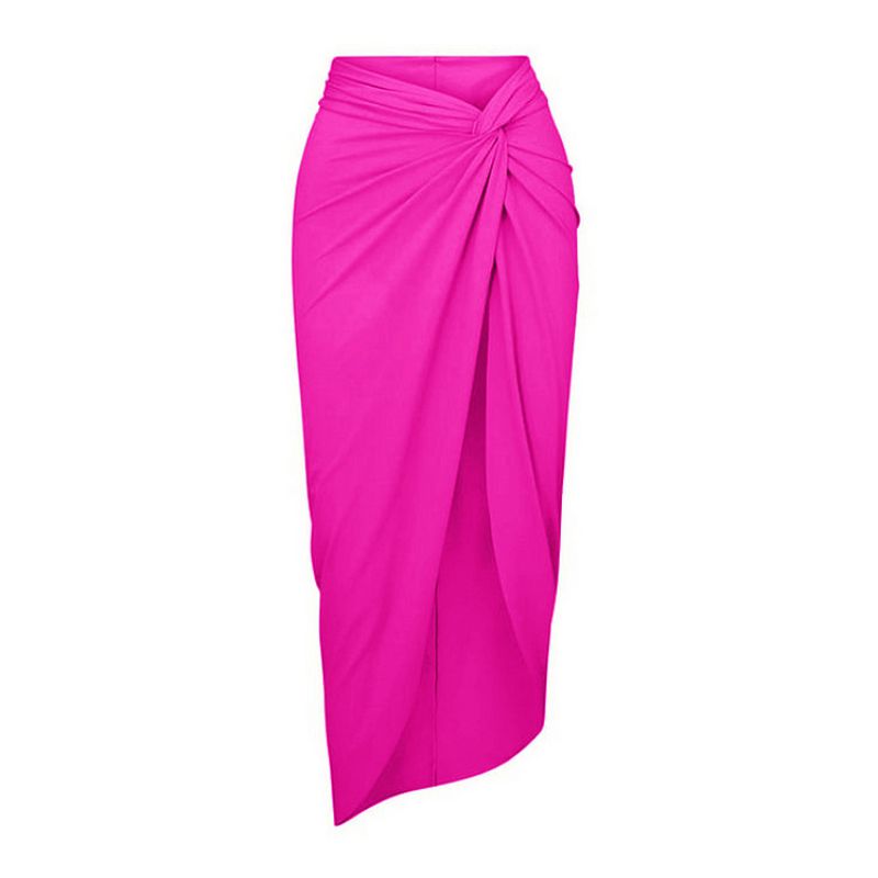 Fashion Single Wrap Skirt Knotted Beach Skirt