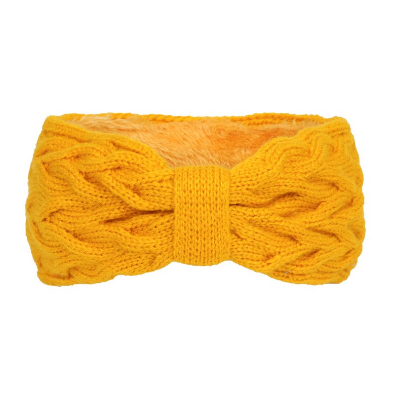 Fashion Ginger Yellow Wool Cross Knitted Headband