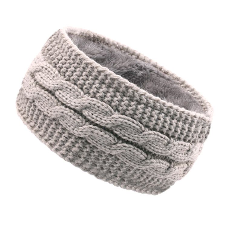 Fashion Light Gray Wool Knitted Headband