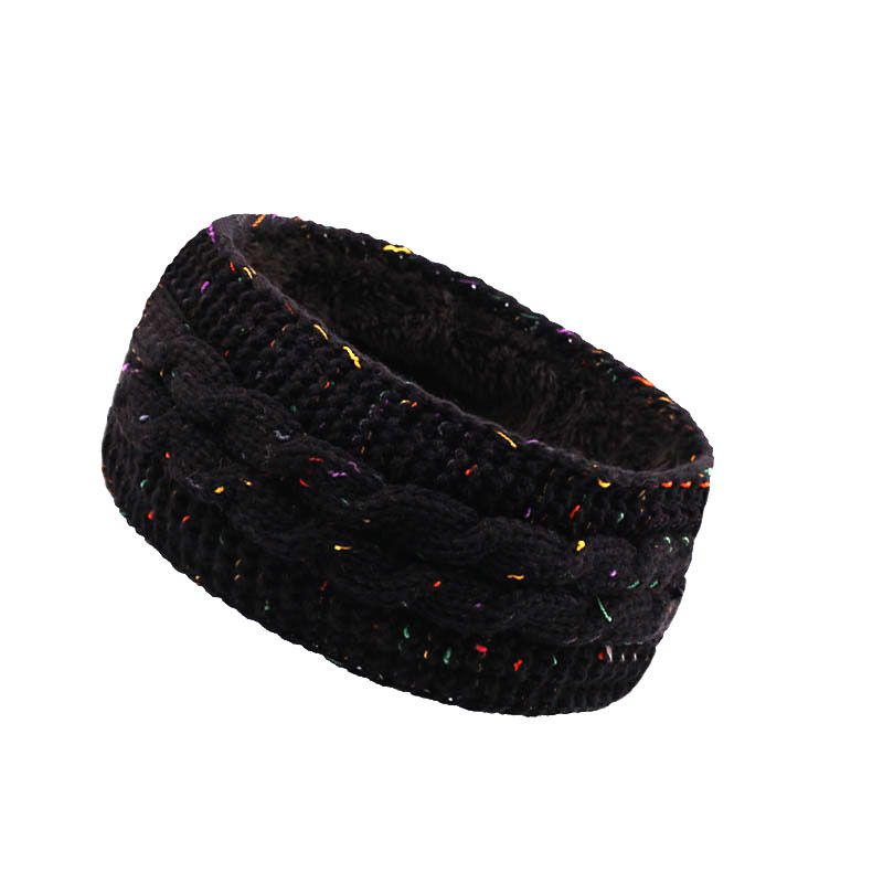 Fashion Black Dots Wool Knitted Headband