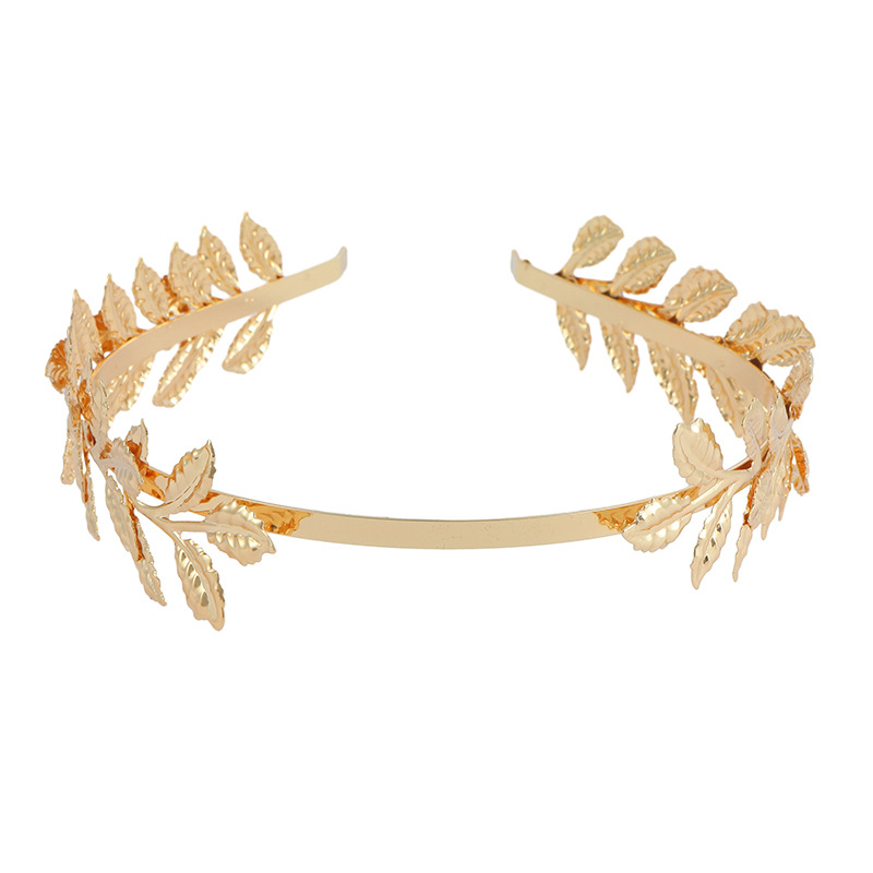 Fashion Gold Metal Leaf Headband