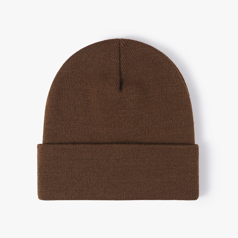 Fashion Brown Smooth Knitted Beanie