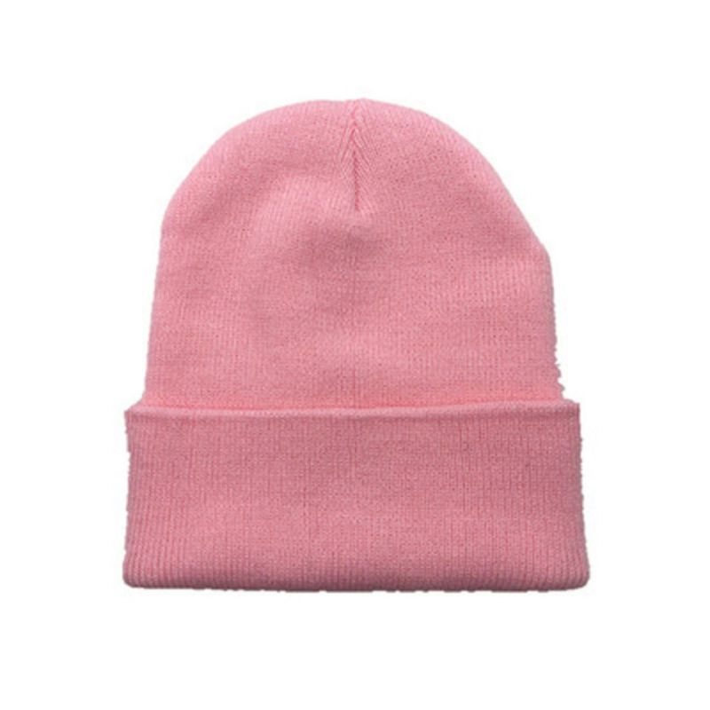 Fashion Pink Smooth Knitted Beanie