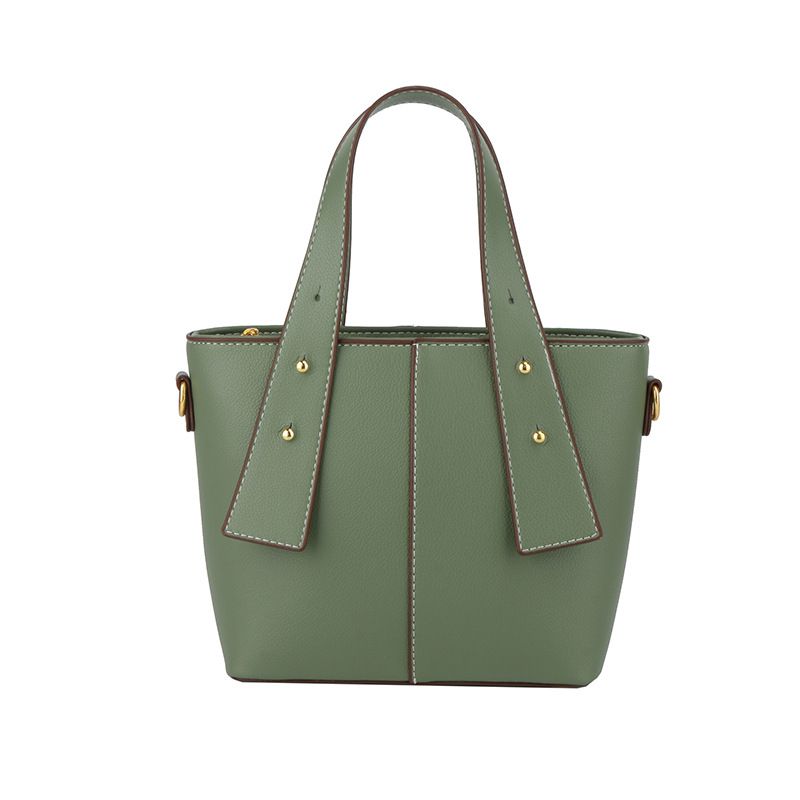 Fashion Green Pu Large Capacity Crossbody Bag
