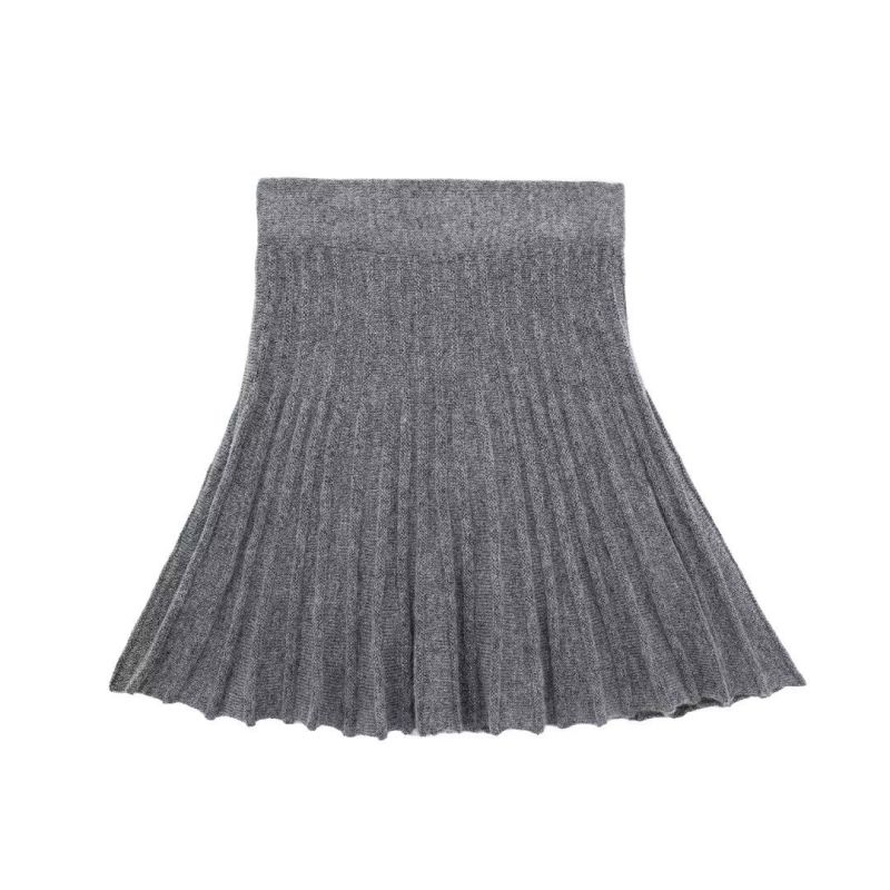 Fashion Skirt High Collar Knitted Wrap Skirt