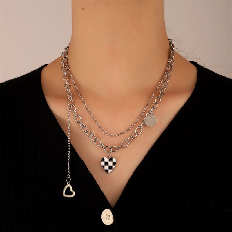 Fashion 40# Metal Geometric Multi-layered Necklace