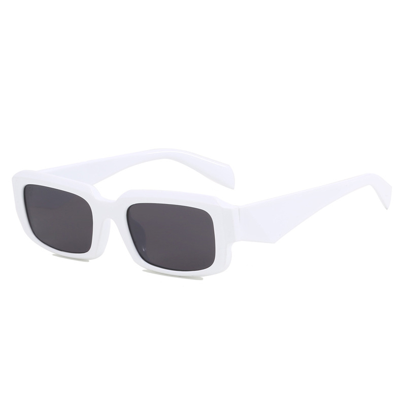 Fashion Gray Frame With White Frame Square Small Frame Sunglasses
