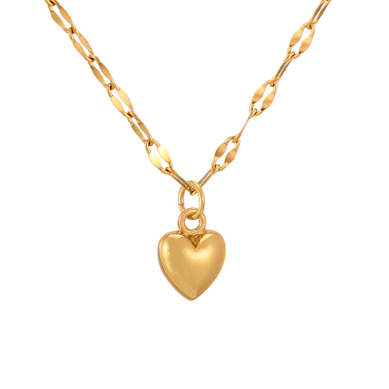 Fashion Golden 8 Titanium Steel Love Pendant Necklace